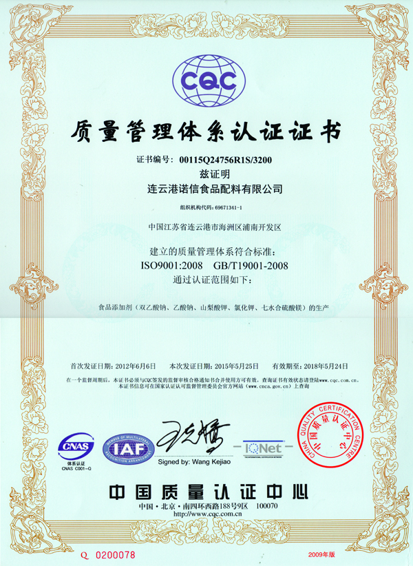 ISO9001中文正本